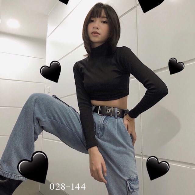 Áo thun cổ lọ basic A25