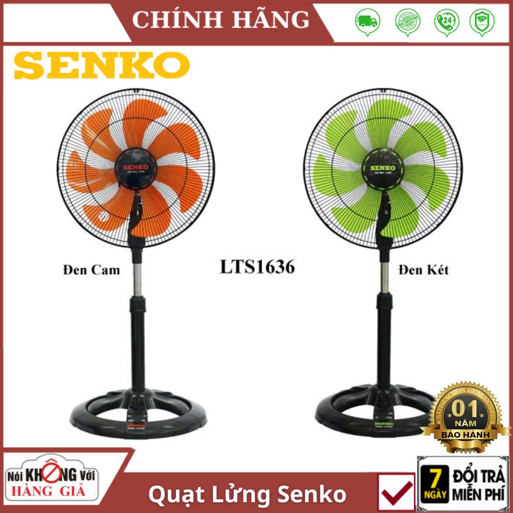 Quạt lỡ , quạt đứng Senko LTS1636 công suất 65W , 7 cánh 3 tốc độ gió không ồn , bảo hành 12 tháng