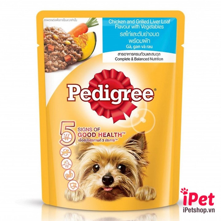 Pate Thức Ăn Mềm Cho Chó Con, Chó Lớn Pedigree Gói 130g - iPet Shop