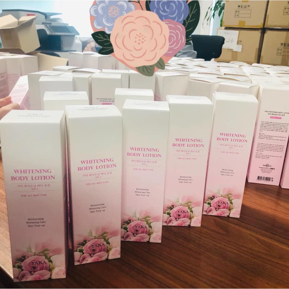 Sữa Dưỡng Thể Trắng Da Tức Thì Whitening Body Lotion YAKA - Hàn Quốc Chính Hãng