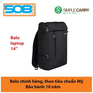 Balo Laptop SimpleCarry K7(Đen) cho laptop 14" – Bảo hành chính hãng 10 năm