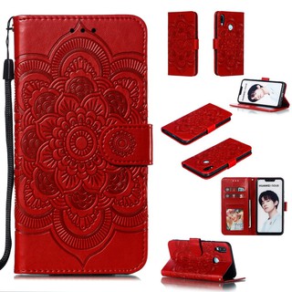 Bao da PU có nắp lật tích hợp ngăn ví cho điện thoại Huawei nova 3i
