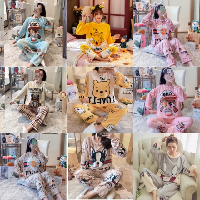 Bộ ngủ bông hàng loại 1 hot hit ( ảnh thật + video) | BigBuy360 - bigbuy360.vn