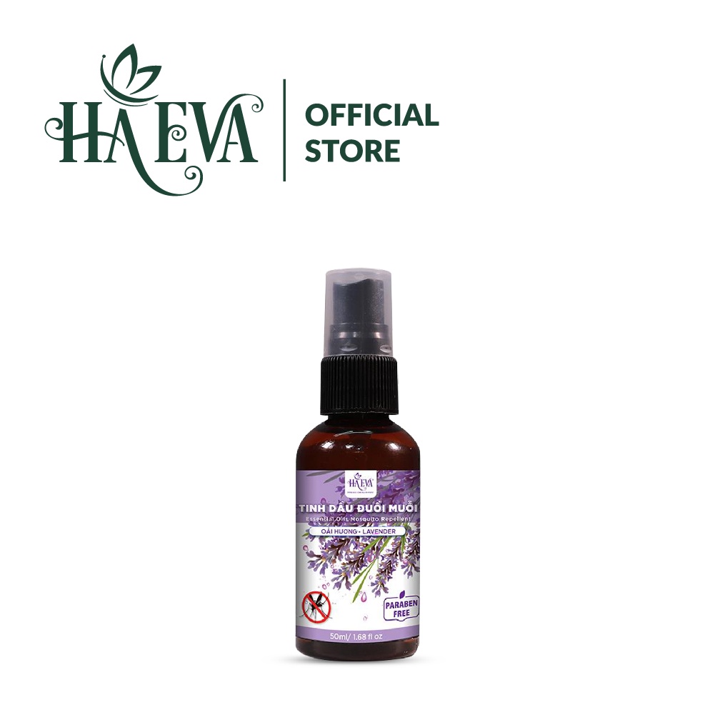 Tinh dầu đuổi muỗi Oải Hương Haeva 50ml, 100% Thiên Nhiên, đuỗi muỗi hiệu quả, khử mùi hôi, kháng khuẩn không gian