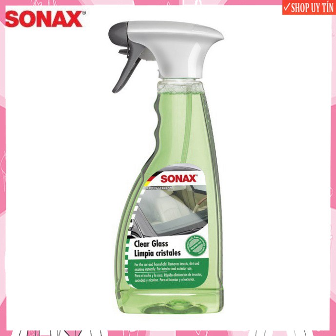Sản Phẩm  Chai xịt vệ sinh làm sạch và trong kính Sonax 338241 - Hàng Chính Hãng .