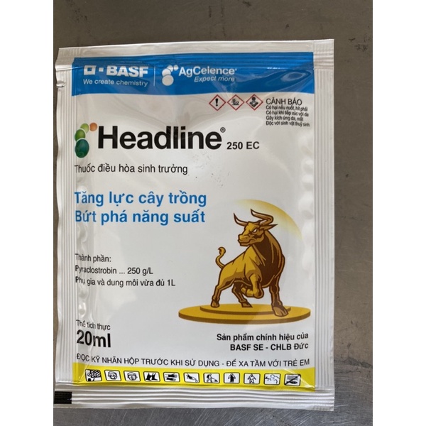 Thuốc điều hoà sinh trưởng Headline 250EC(20ml) chuyên dùng cho Nho Ớt Cà Chua Dưa &amp; Hoa kiểng