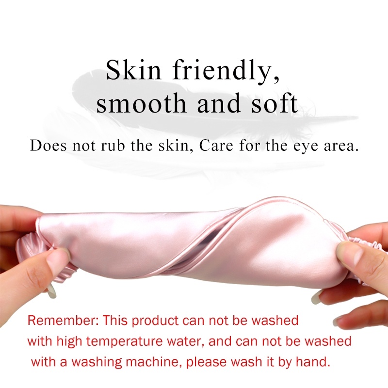 Bịt mắt ngủ lụa satin đàn hồi nhiều màu du lịch cầm tay quà tặng nam nữ