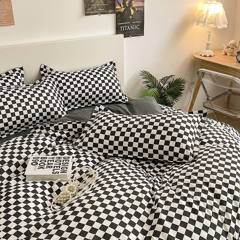 Sét Poly,Sét Poly Cotton Mẫu Đen Trắng Nhập Khẩu