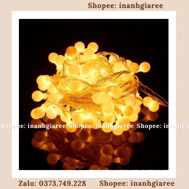 Dây đèn led trang trí bóng tròn 3m - 5m dùng usb