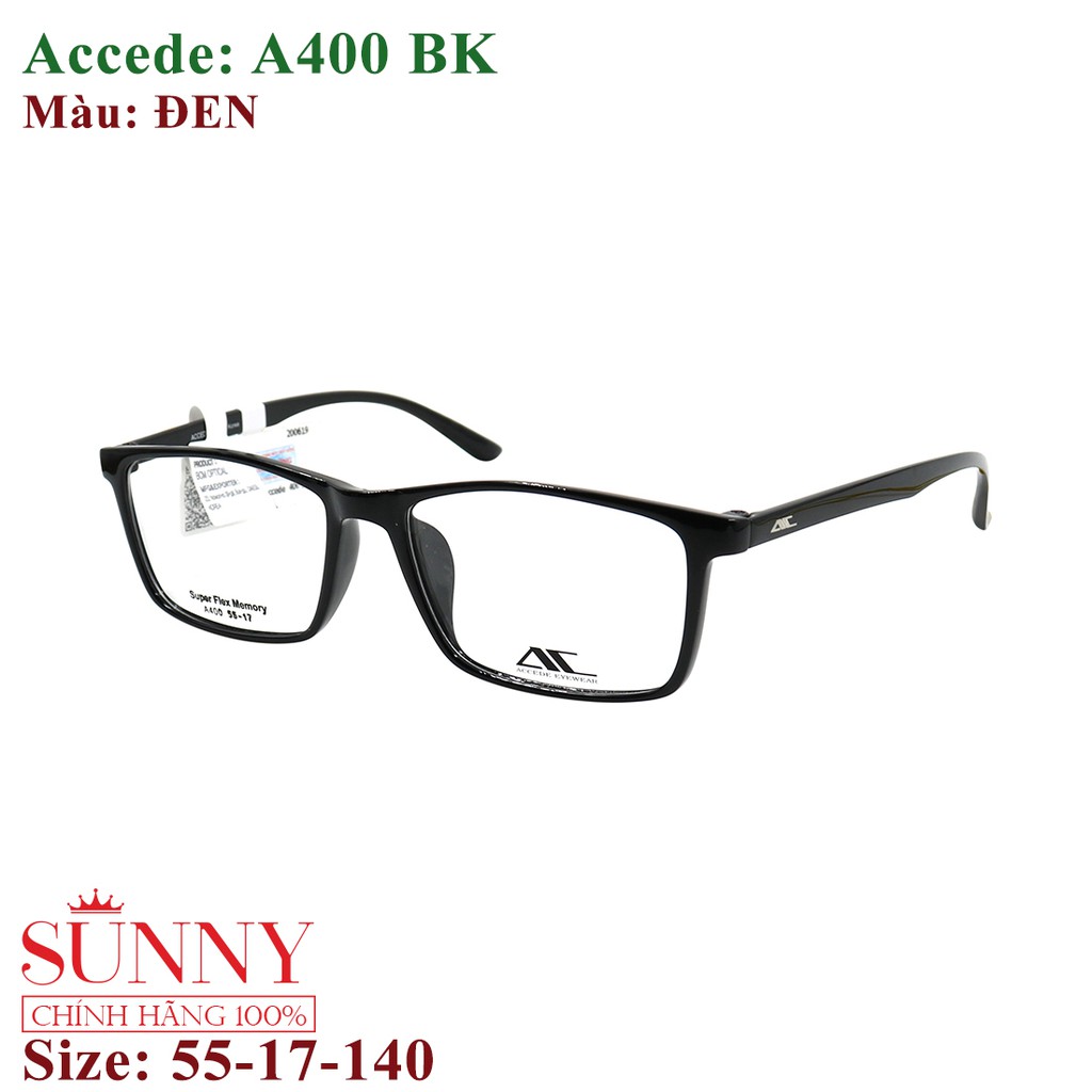 A400 - gọng kính nam nữ Accede chính hãng bảo hành toàn quốc