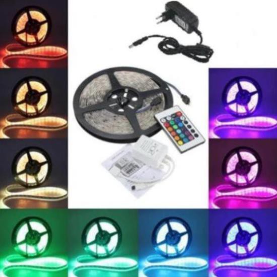 [Noel] Bộ đèn led Cuộn dây dán 5m đổi nhiều màu (RGB) có remote điều khiển