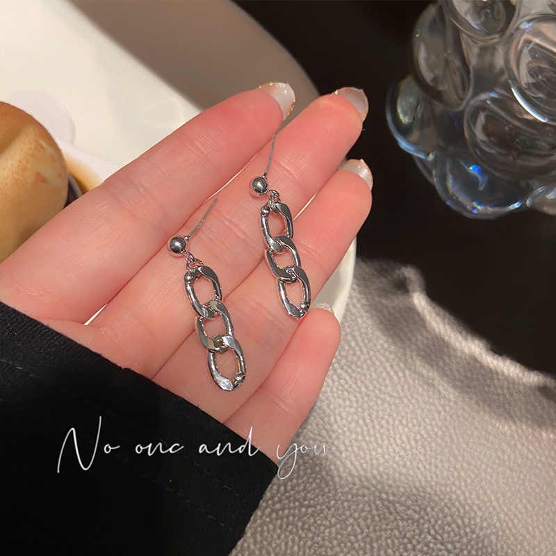 Bông Tai Mạ Bạc Hình Tròn Nhỏ Phong Cách hip hop punk Hàn Quốc Thời Trang Cho Nữ