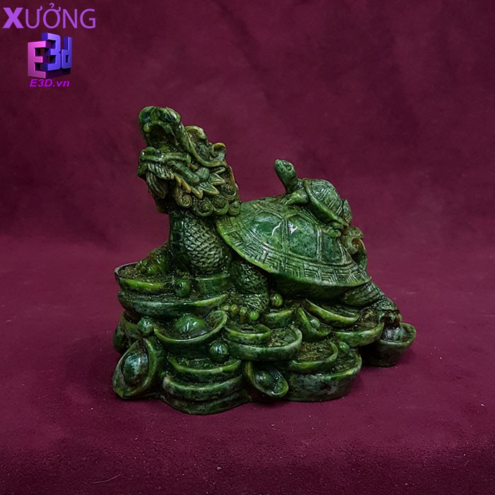Tượng rùa phong thủy - Tượng trang trí - Rùa đầu rồng - CV 033 - Xưởng E3D