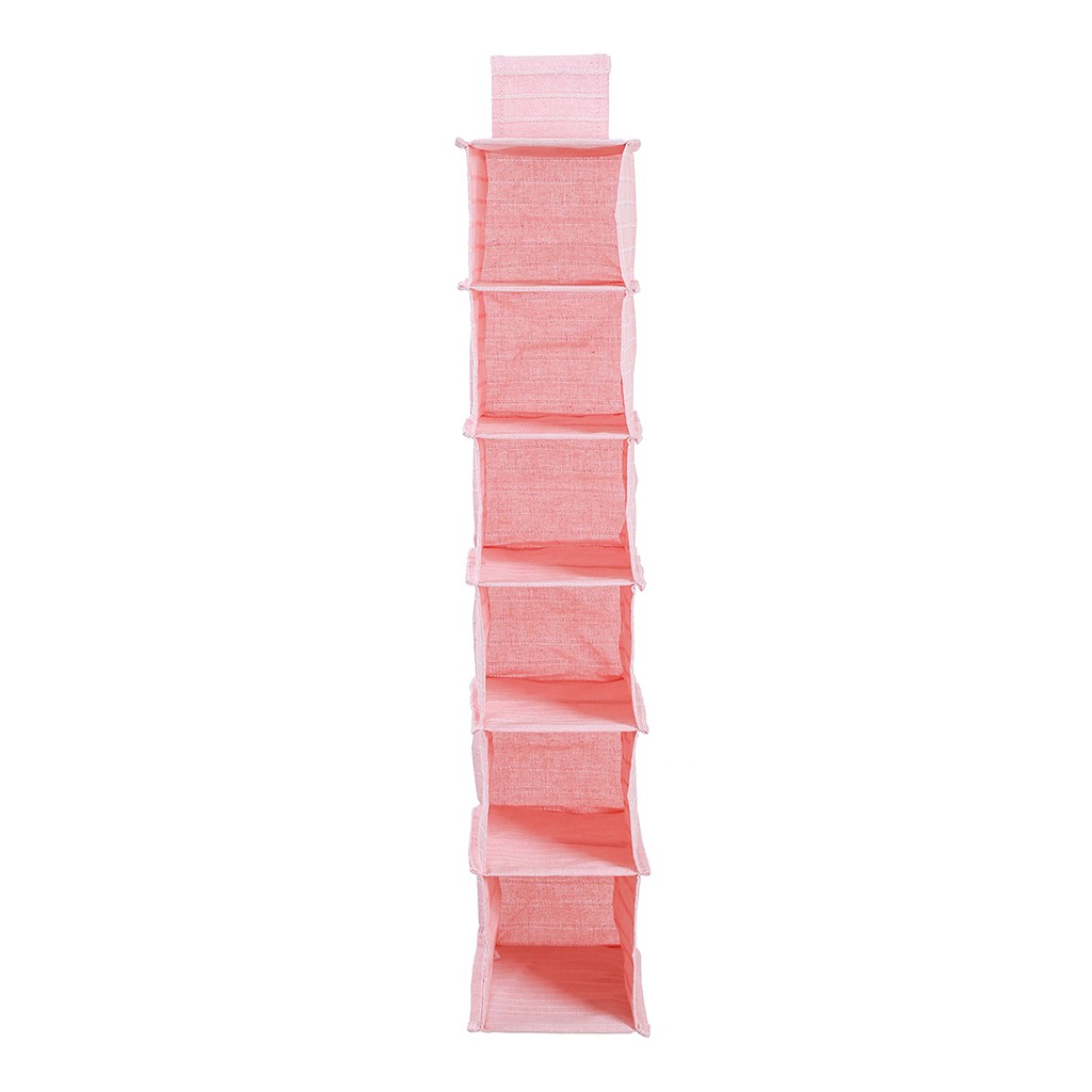 Túi đựng đồ treo tường Miniso 6 tầng (Pink) - Hàng chính hãng