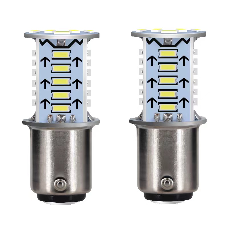 2 Chế độ 1157 Đèn tín hiệu LED BAY15D Đèn phanh Chế độ nhấp nháy & Chế độ chảy Bóng đèn LED P21 / 5W Đuôi công viên Đèn LED phanh xe máy