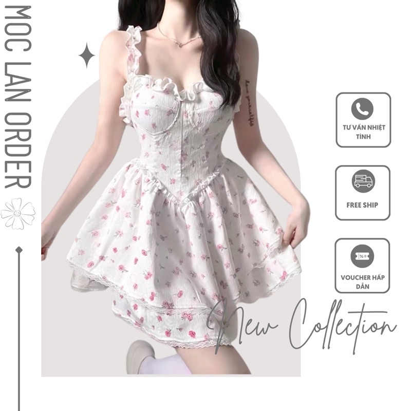 (MộcLan ORDER) váy nữ /đầm tiểu thư hàng chất lượng quảng châu cho bạn gái