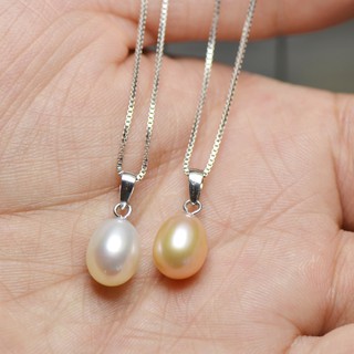 Mặt dây chuyền trai nước ngọt phối bạc