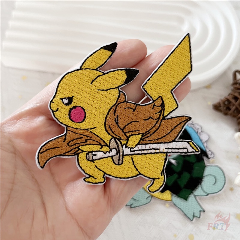 ☸ Pokemon G.O ✖ Miếng Dán Trang Trí Hình Demon Slayer Độc Đáo ☸ 1 Miếng Dán Ủi Quần Áo Hình Nhân Vật Anime