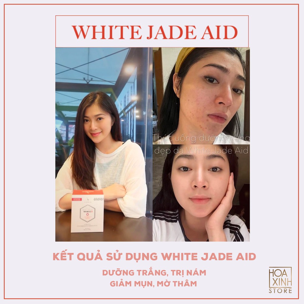 [CHÍNH HÃNG TẠI HOA XINH] Collagen Trắng Da White Jade Aid Hàn Quốc (HỘP/30 tuýp) - Nhập Khẩu Hàn Quốc | Thế Giới Skin Care
