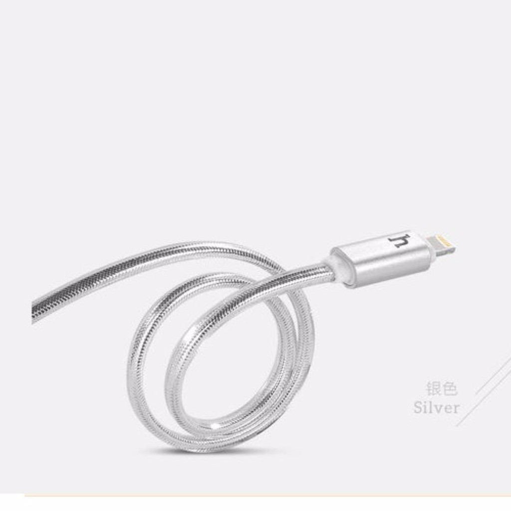 CÁP SẠC HOCO UPL12 - (2M) (Đầu nhôm có LED) - Cáp Iphone