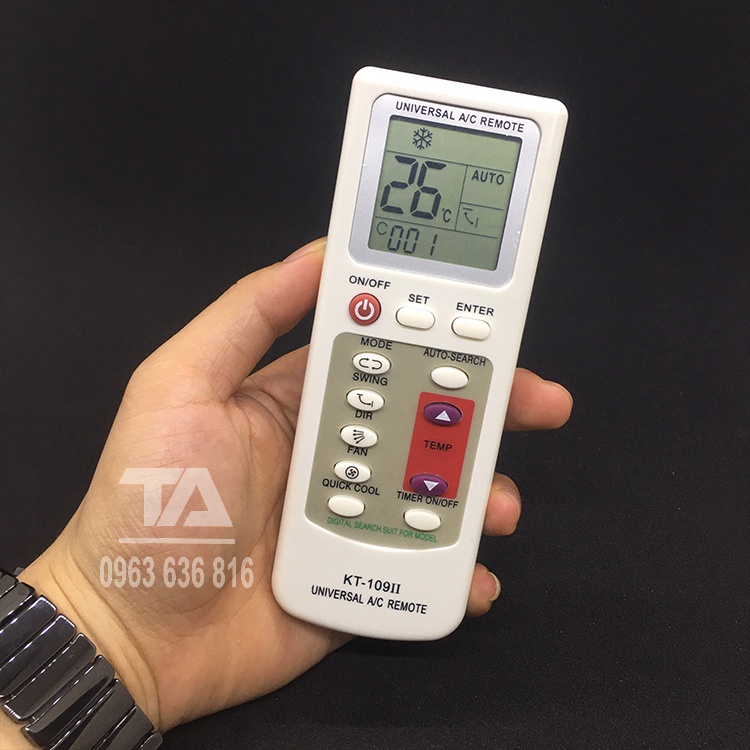 Điều khiển điều hòa đa năng KT-109II dùng cho các loại điều hòa