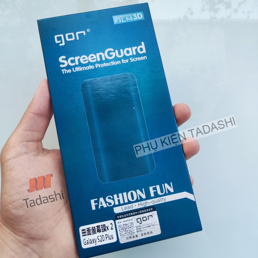 Bộ 3 Miếng Dán Dẻo Gor Samsung S20 S20 Plus S20 Ultra, S21 Ultra, S22 Ultra S23 Ultra Dán Full Màn 3D Bo Viền - Hãng Gor