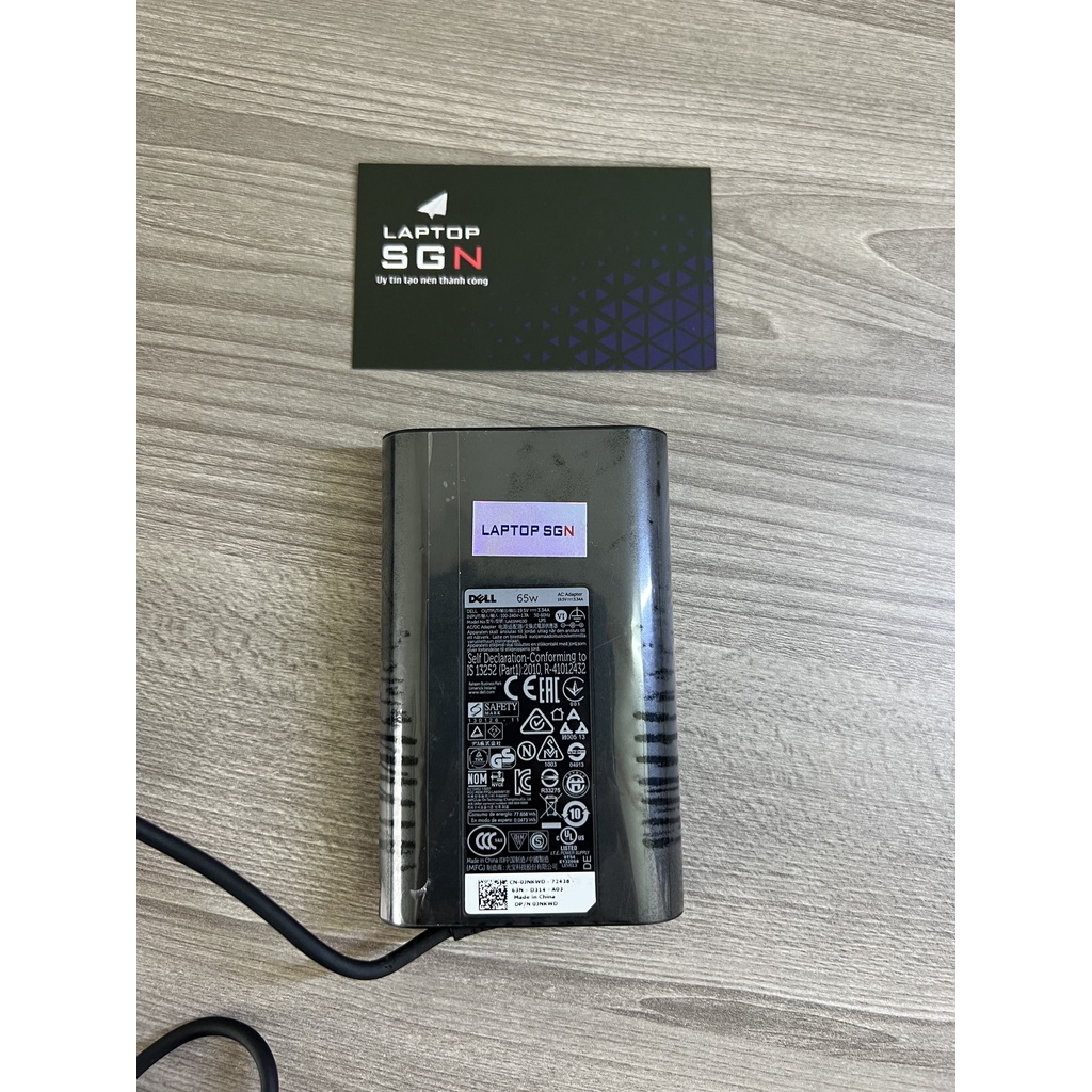 Sạc Laptop Dell loại Ovan kim lớn 65W Chính hãng cho E5470 E5480 E7470 E7380 E7480 E7359 E7348 E3450 + Kèm dây nguồn
