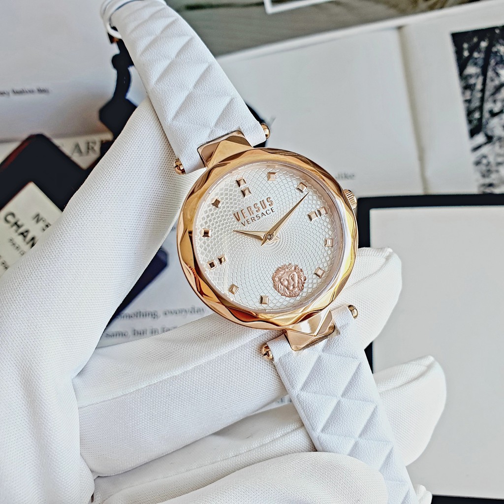 Đồng hồ nữ chính hãng Versus new collection - Máy Quartz pin - Mặt kính khoáng - Dây da