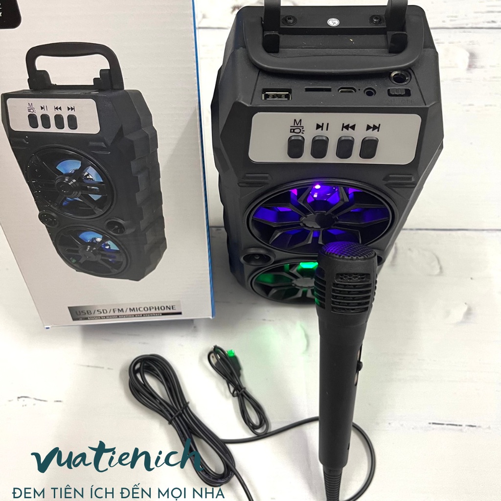 Loa Bluetooth Karaoke Kimiso S1/S2/BKK B98/QS 3607/QS 4605/CL 97/SKD 106 - Loa Không Dây Tặng Kèm Mic Hát Có Dây