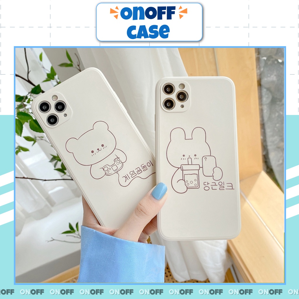Ốp Lưng Iphone Cạnh Vuông Gấu Game BVC Iphone5/5s/6/6plus/6s/6splus/7/7plus/8/8plus/x/xr/xs/11/12/pro/max/plus/promax