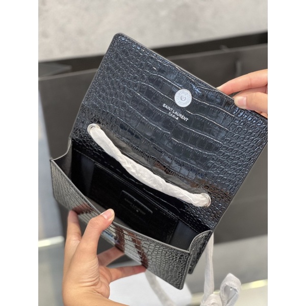Túi xách nữ Y S L Kate small bag croc fullbox