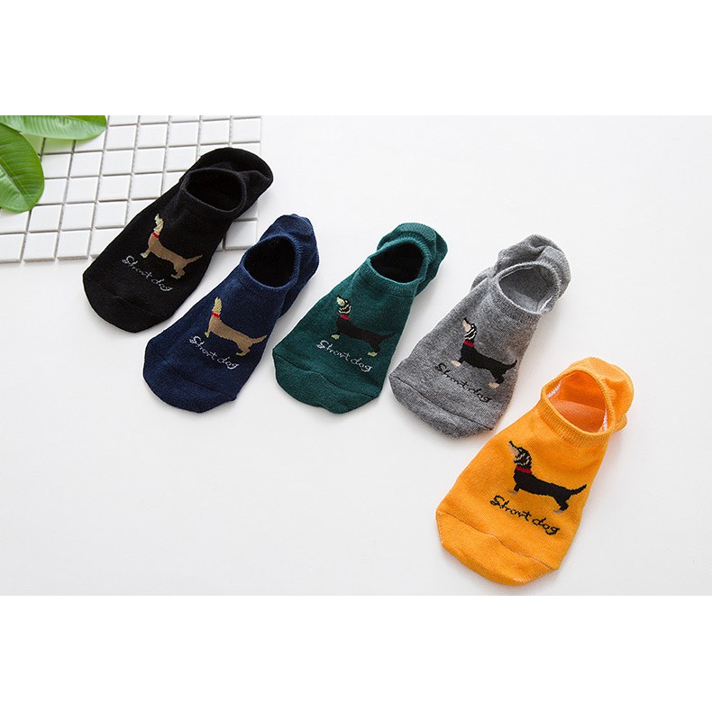Vớ cotton Cổ Thấp Mềm Mại Chống Trượt Thoáng Khí Thời Trang Xuân Hè Cho Nam