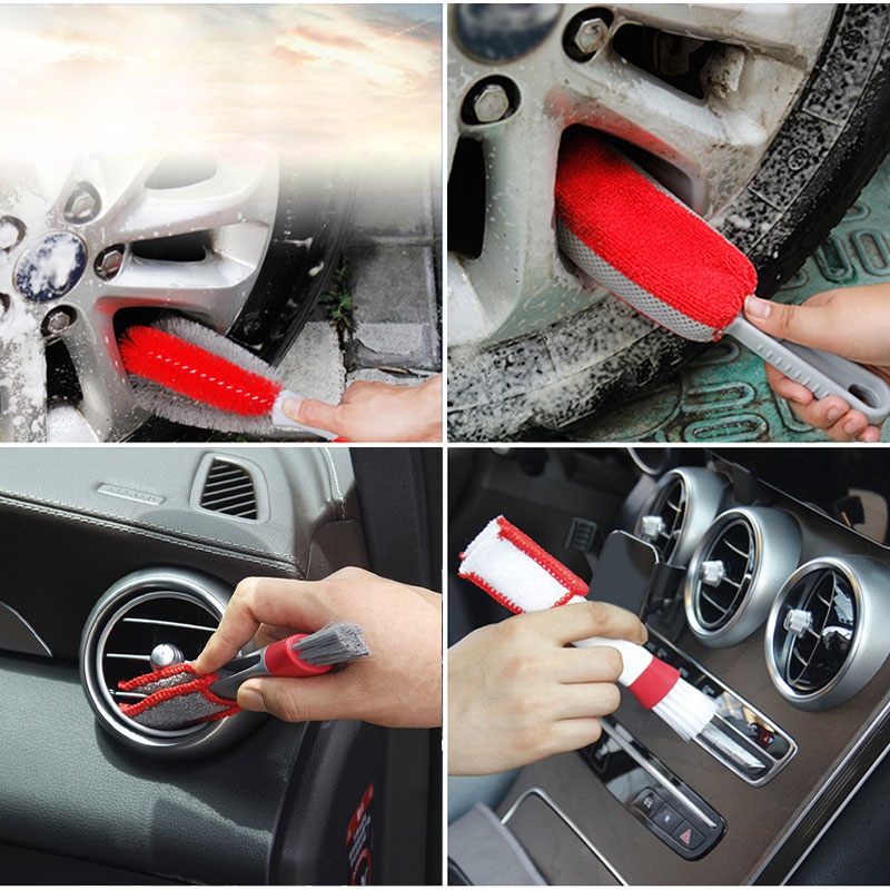 Bộ 3 cọ vệ sinh viền bánh xe hơi SEAMETAL chuyên dụng