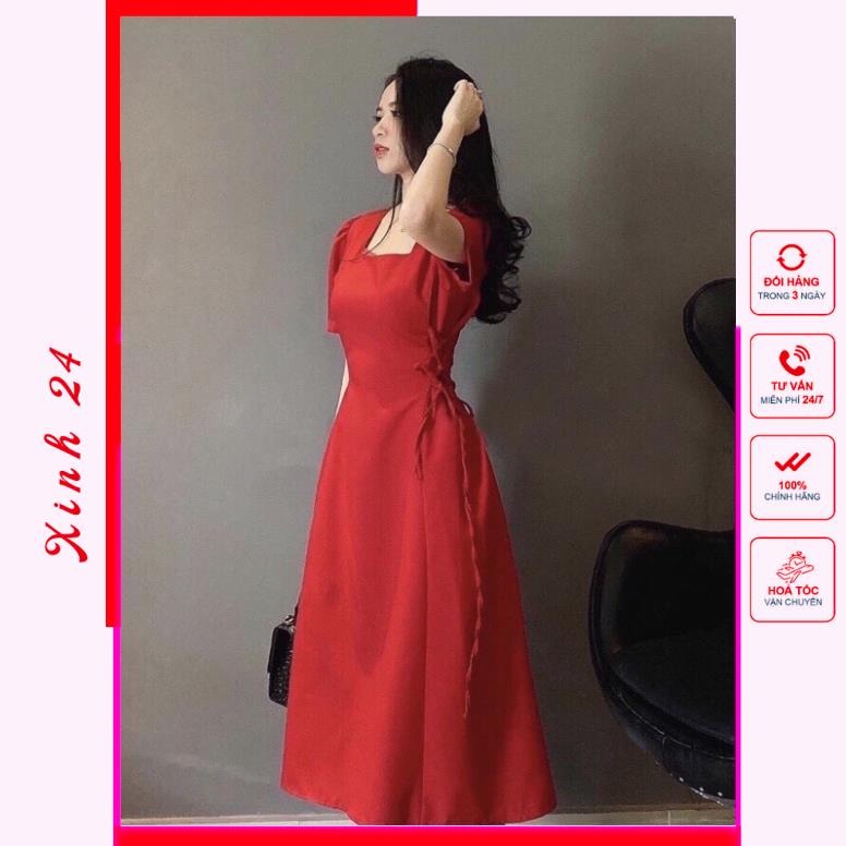 Đầm váy đan dây eo 6 màu (kèm hình thật) | BigBuy360 - bigbuy360.vn