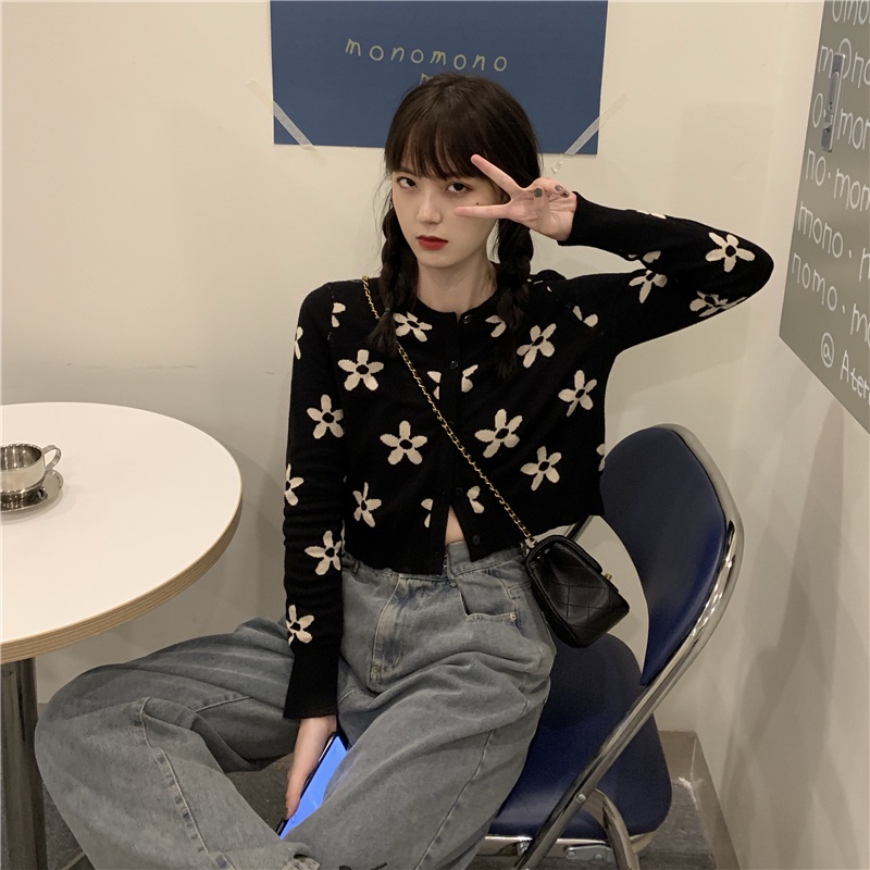 ÁO CARDIGAN MỎNG HOẠ TIẾT HOA ĐƠN GIẢN HÀNG ORDER TAOBAO CHUẨN LOẠI 1