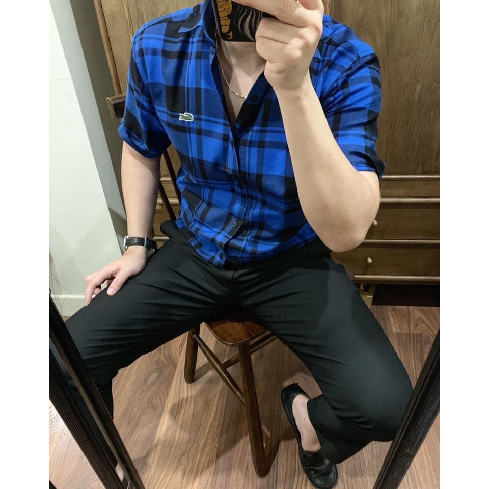 SMLC8 - Sơmi nam tay ngắn caro đây là bộ sưu tập áo sơmi caro đẹp nhất từ trước đến nay trên shopee với dáng slimfit ! | BigBuy360 - bigbuy360.vn