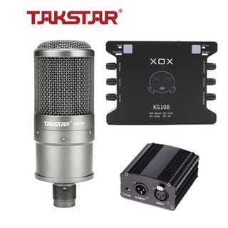 Combo mic thu âm, mic livestream Takstar SM-8B, Soundcard XOX KS108, Hát Karaoke [BH 1 NĂM]