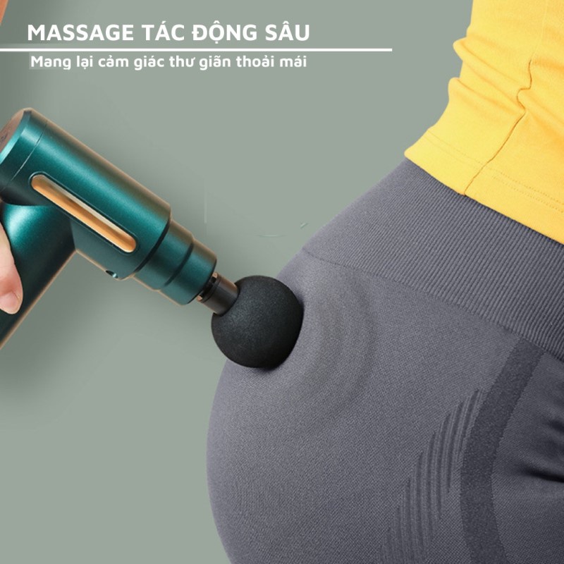 Máy massage cầm tay mini massage cổ vai gáy đấm lưng mát xa trị liệu cổ vai gáy 4 đầu 6 chế độ BẢO HÀNH 12 THÁNG