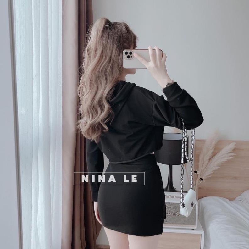 Set áo croptop nón + chân váy xinh - carotshop