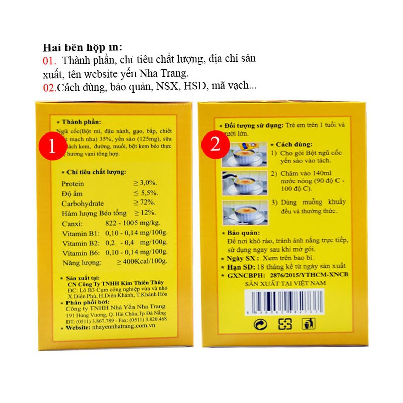 BỘT NGŨ CỐC YẾN SÀO PIPI HỘP 20 GÓI Y084 Nhà Yến Nha Trang | BigBuy360 - bigbuy360.vn