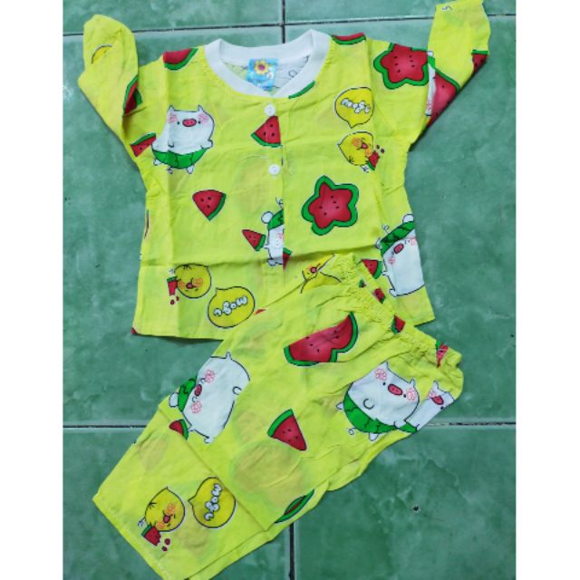 Bộ pizama lanh cho bé gái