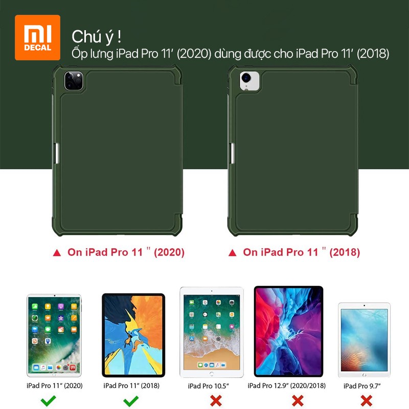 Ốp lưng XUNDD iPad Pro 11' (2020 / 2018), Chống trầy, Chống sốc, Kiểu bao da | WebRaoVat - webraovat.net.vn