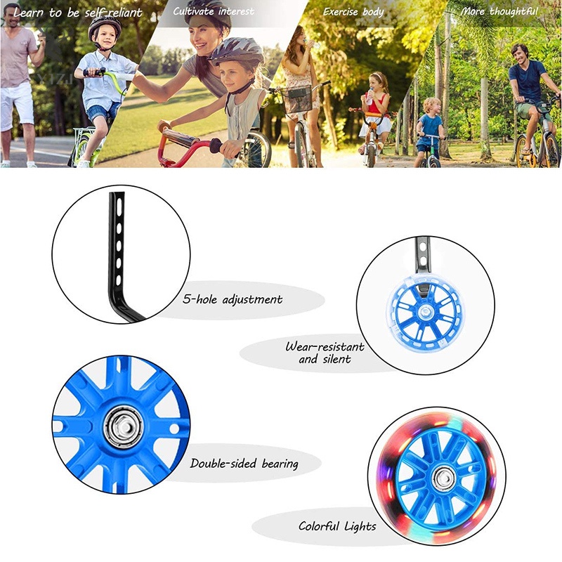 Bánh Xe Đạp Giữ Thăng Bằng Có Thể Điều Chỉnh Hỗ Trợ Cho Bé Tập Chạy Xe Đạp