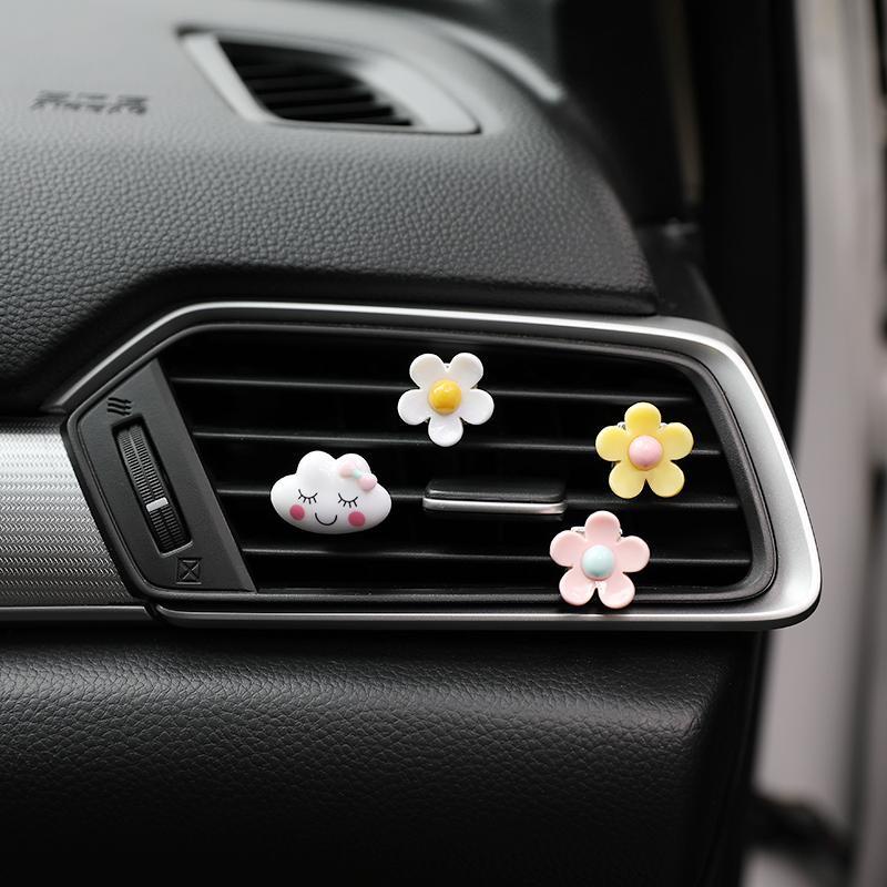 Kẹp Khuếch Tán Nước Hoa Gắn Điều Hòa Xe Hơi Kiểu Hoạt Hình Xinh Xắn Phong Cách Hàn Quốc