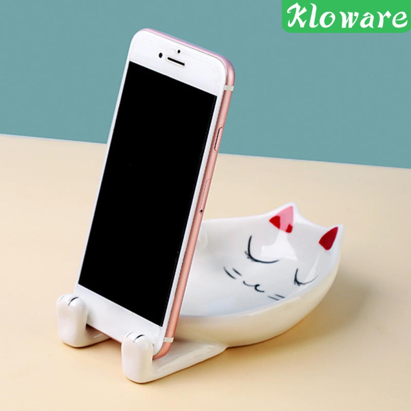 Đế Gác Muỗng Bằng Sứ Hình Mèo Kitty Dễ Thương