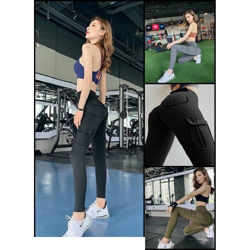 Quần Dài Lưng Cao Túi Hộp Hàng Cao Cấp - Đồ Tập Gym-Yoga Nữ