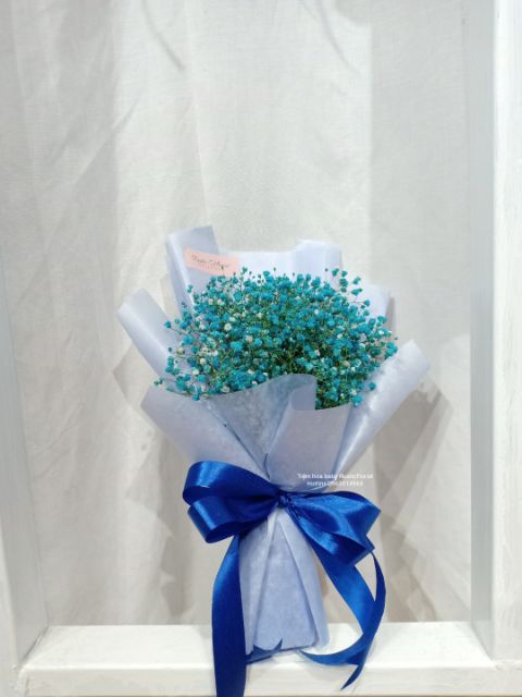 Bó baby khô xanh thiên thanh thể hiện tình yêu vĩnh cửu