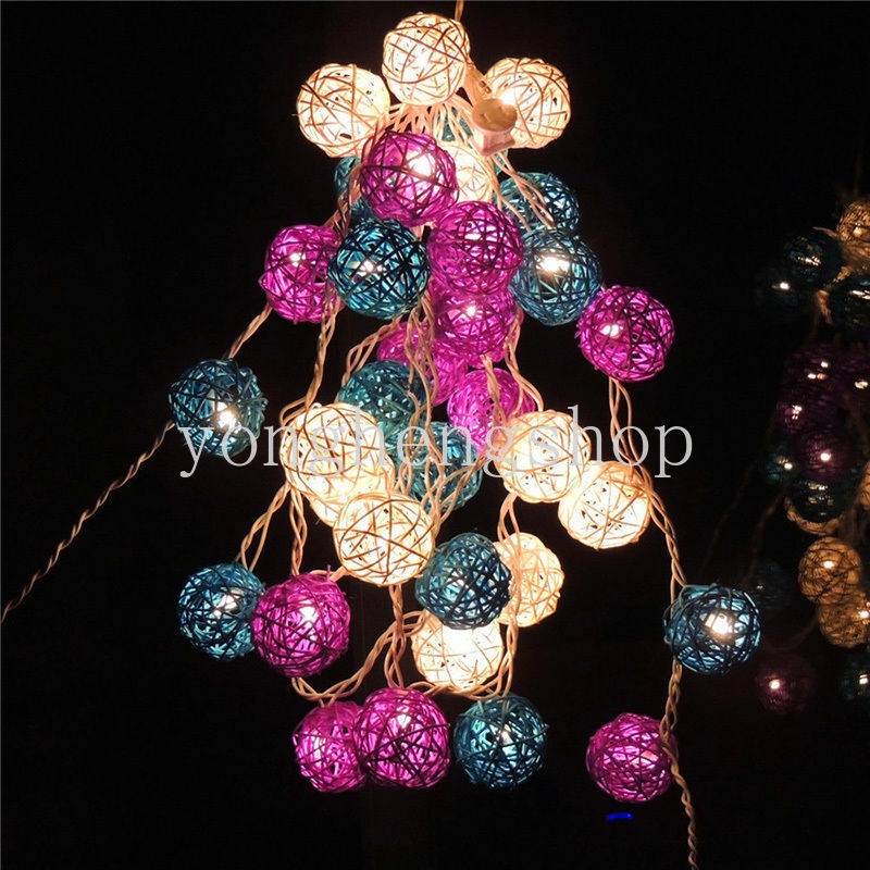 Bộ 20 Quả Bóng Rơm Đường Kính 3cm Dùng Để Trang Trí Tiệc Giáng Sinh
