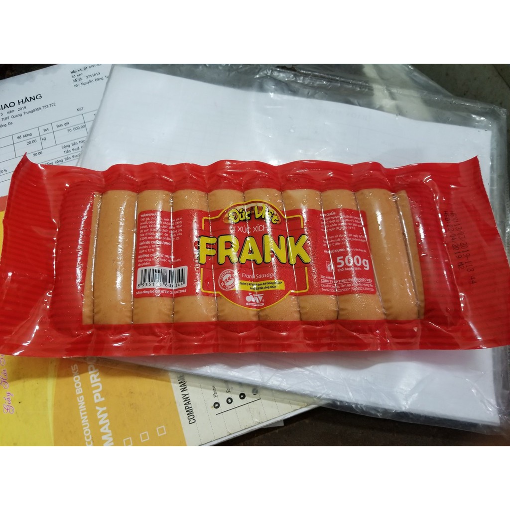 Xúc Xích Đức Việt Dòng Frank 10 Chiếc / Túi | 500g Date Mới | BigBuy360 - bigbuy360.vn