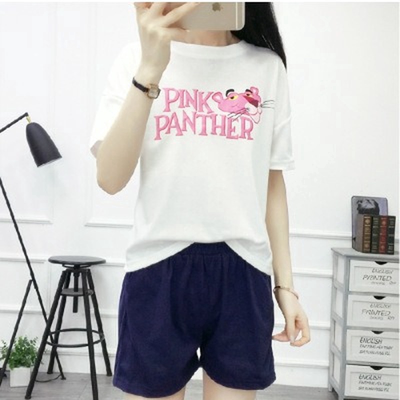 Đồ ngủ nữ, họa tiết hoạt hình dễ thương, size M-2XL, áo tay ngắn + quần short, đồ ngủ ngắn tay mùa hè Hàn Quốc, thời trang, New【lyfs】